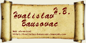 Hvalislav Bausovac vizit kartica